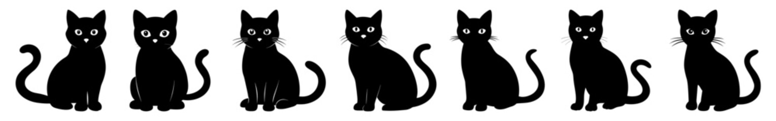 Cat Silhouette Bundle Adorable Designs for Pet Lovers, Wildlife, and Nature Themed Art