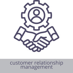 Crm Icon Element For Design Graphic