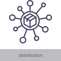 Distribution Icon Element For Design Graphic
