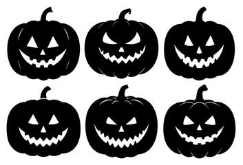  Halloween Pumpkin Bundle Unique Silhouettes for Festive and Nature Themed Art