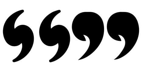 Obraz premium Quote Mark Bundle Elegant Silhouettes for Inspiration and Nature Themed Art