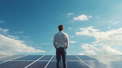 Cute Puppy Holding Solar Panel