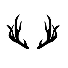 Deer horns vector icon