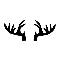 Obraz premium Deer horns vector icon