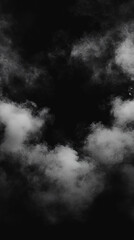 Dark and moody cloudscape with swirling fog creating a mysterious atmosphere