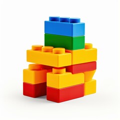 Fototapeta premium A clean, isolated view of a building block, perfect for showcasing architectural design or construction themes.