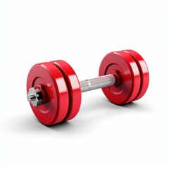 Perfectly crafted dumbbell cutout, ideal for fitness projects and promotional materials on a clean, white backdrop.
