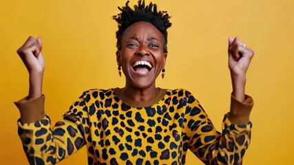 Bold leopard print sweatshirt with a vibrant personality, showcasing Osakas aunties unique style against a clean backdrop.