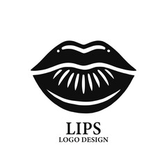 Lips Vector Logo Design