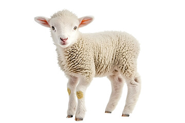 baby sheep isolated on white background