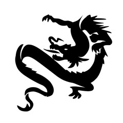 Dragon Silhouette vector icon
