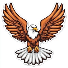 Cartoon Eagle in Flight