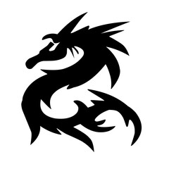 Dragon Silhouette vector icon
