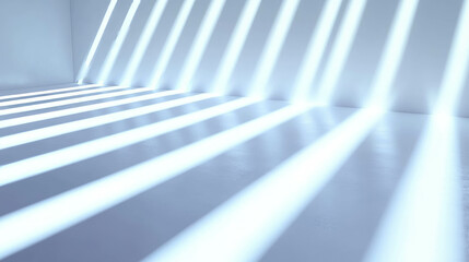 Obraz premium Minimalist interior design with bright white light and sharp shadows