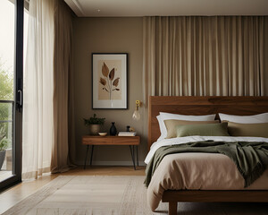 Cozy Wooden Bedroom with Elegant Decor