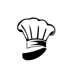 Black and White Logo of a Chef's Hat.