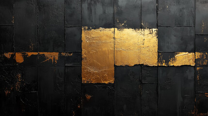 Back and gold background abstract