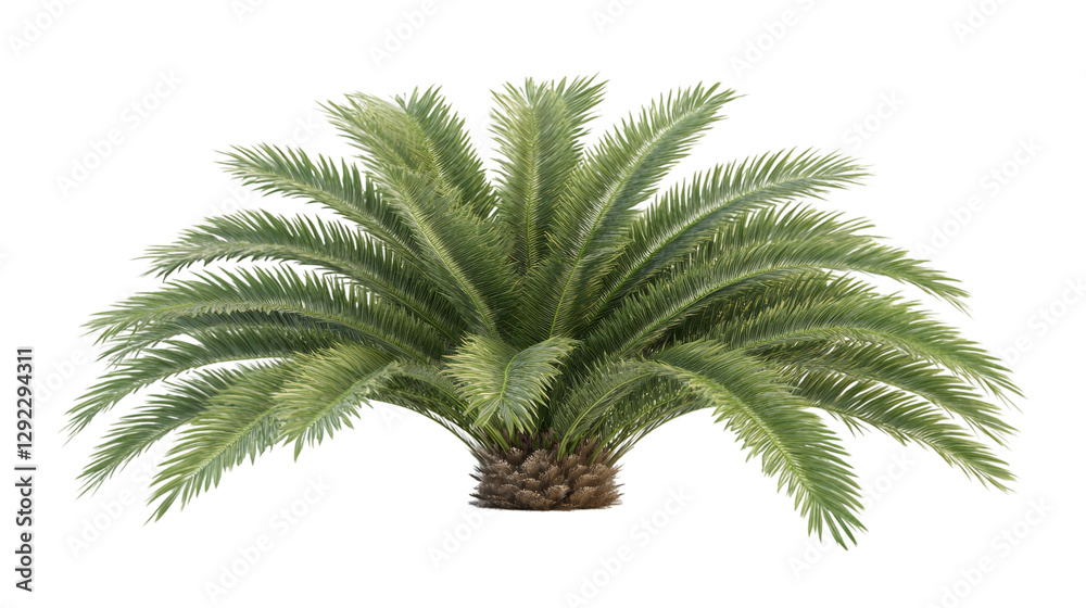 Poster Phoenix canariensis palm tree cutout, transparent background, ideal for architectural rendering and design projects