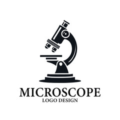 Microscope Vector Logo Design