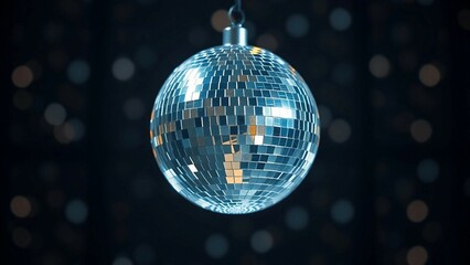 Silver disco ball isolated