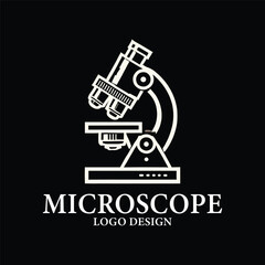 Microscope Vector Logo Design