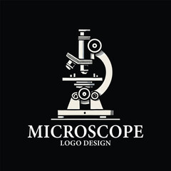 Microscope Vector Logo Design