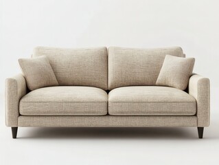 Minimalist Beige Sofa in a  Living Room 
