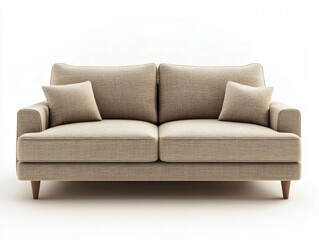 Minimalist Beige Sofa in a  Living Room 
