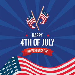 Happy independence day 4 th july, United states of america day.