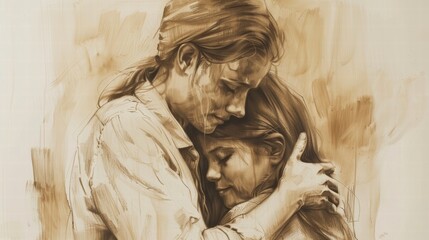 Naklejka premium Person embracing self compassion and focusing on emotional well-being.