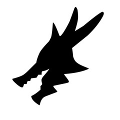 Silhouette of dragon head