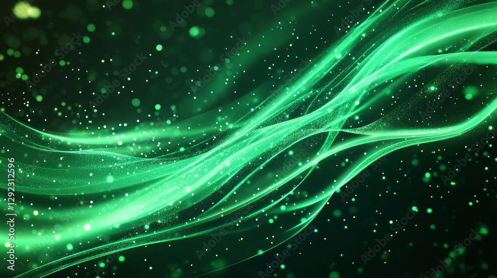 Poster abstract neon light lines with sparkles isolated on transparent background. vector realistic set of 