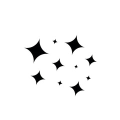 vector illustration of a flat design of a glittering light flicker symbol.