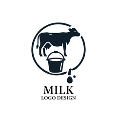 Milk Vector Logo Design