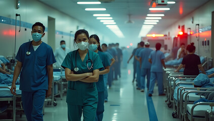 A hospital preparing for an influx of patients suffering from smoke inhalation