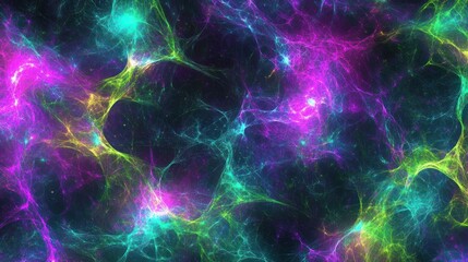 Neon fractal energy, cosmic background, design texture