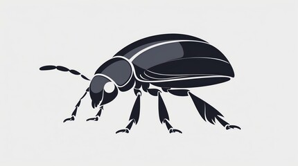Stylized Insect Illustration with Sleek Design and Modern Lines