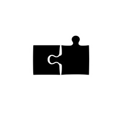 Two-piece Puzzle: A Minimalist Illustration.