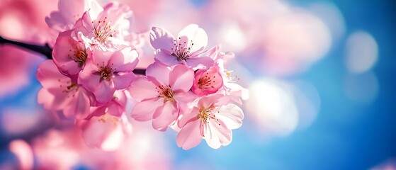 Bright blue sky during spring.