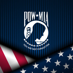 National POW MIA Recognition Day Design Background Illustration