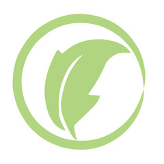 Green tea leaf icons