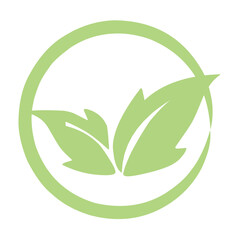 Green tea leaf icons