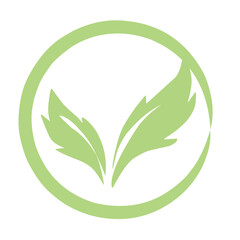 Green tea leaf icons