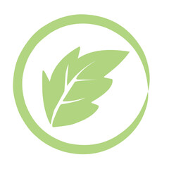 Green tea leaf icons