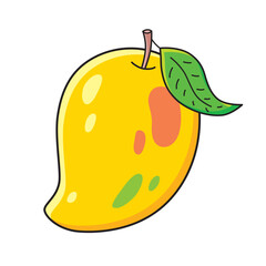 Mango fruit isolated vector illustration
