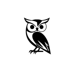 Owl-shaped logo of a stylized owl in black and white over a white background.