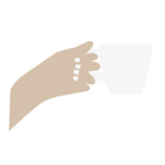  hand holding coffee or tea cup