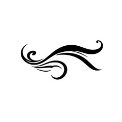 Black and White Floral Swirls