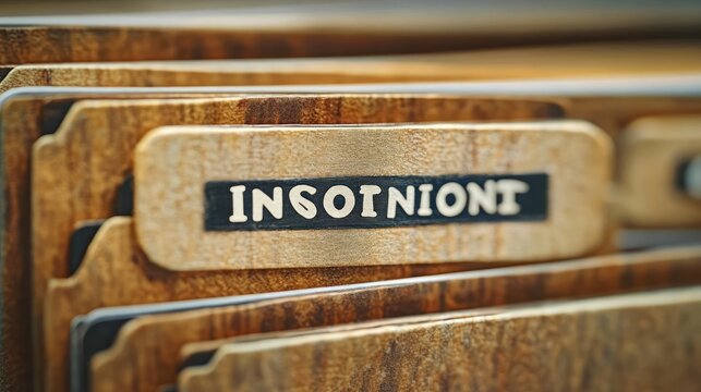 File Folder with Information in Minimalistic Style