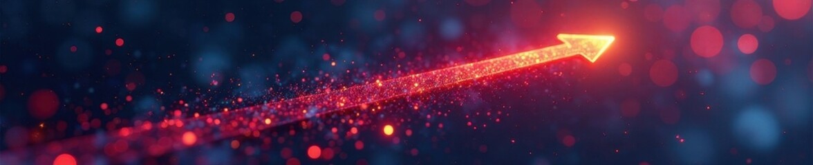 Sharp arrow piercing through a digital landscape , arrow, innovation, concept